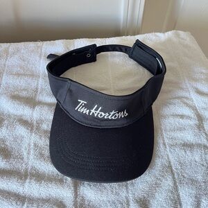 Tim Horton’s black visor hat like new